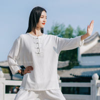 【CW】Chinese Traditional Style Women R Cotton Linen Tops Pants Kung Fu Tai Chi Wing Chun Martial Arts Tang Suit Oriental Clothing