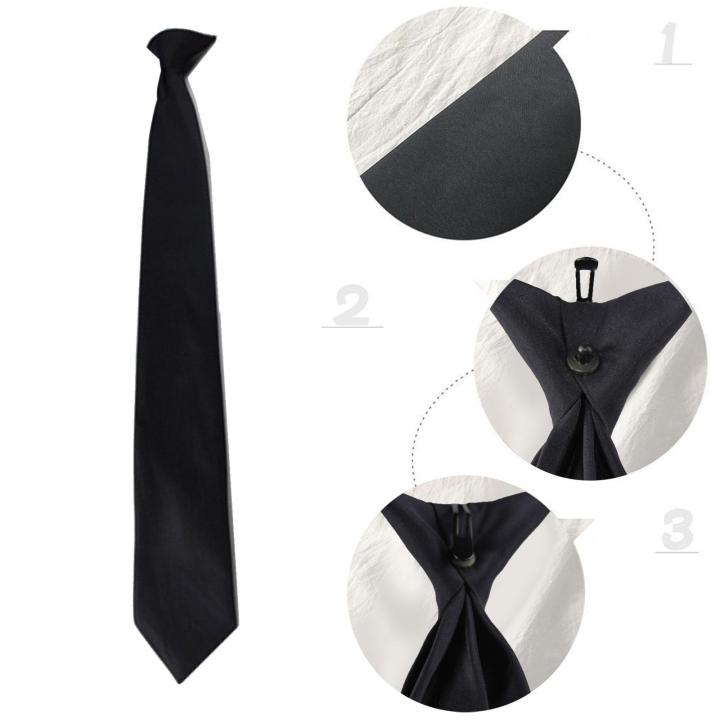 black-tie-for-men-adjustable-clip-on-pre-tied-neck-business-graduation-strap-for-wedding-formal-t9s3