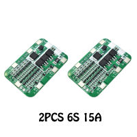 2ชิ้นแผ่นป้องกันของตกแต่งงานปาร์ตี้6S 15A 24V PCB สำหรับโมดูล18650แบตเตอรี่ลิเธียมไอออน