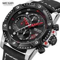 Megir Relogio Masculino นาฬิกาสปอร์ตผู้ชายแบรนด์หรูควอตซ์ผู้ชาย Chronograph วันที่ทหารนาฬิกาข้อมือแบบกันน้ำ