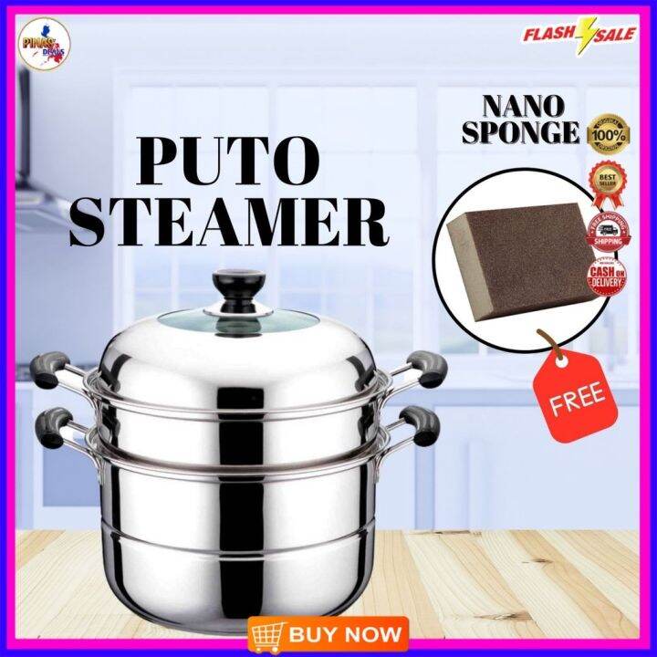 jerngzhe72295 Original Puto Siomai Lutuan 3 Layer Steamer Stainless