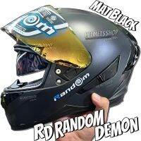 RD RANDOM DEMON MAT BLACK [ เต็มใบ ] [ แว่น 2 ชั้น ] [ นวมถอดซักได้ ] [ มีช่องเว้า ]