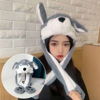 Cute Cartoon Bunny Hats With Moving Ears Hat Plush Earflaps Cap Cosplay Costume Toy Hat Bunny Earmuffs Beanie Casual Animal Caps