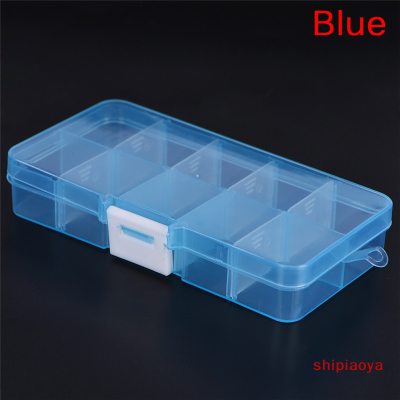 Shipiaoya เคสกล่องจัดเก็บเครื่องประดับแบบปรับได้10ช่องทำจากพลาสติก GUDE001ลูกปัดกล่องเก็บอุปกรณ์