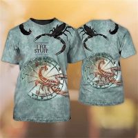 T SHIRT -  （ALL IN STOCK）  Mens retro animal T-shirt, tiger/scorpion printed top, 3D  T-shirt, mens oversized clothing   (FREE NICK NAME LOGO)