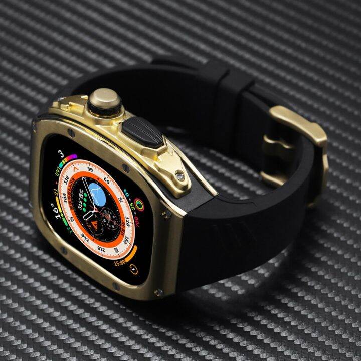 modification-kit-for-apple-watch-8-ultra-luxury-stainless-steel-case-rubber-band-iwatch-series-8-49mm-sport-bracelet-refit-mod-straps