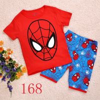 Kids Boys 2Pcs Spiderman Pajamas Sleepwear Short Sleeve Pyjamas Casual Nightwear