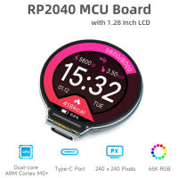 RP2040 MCU คณะกรรมการที่มี1.28นิ้วรอบจอแอลซีดี65พัน RGB ฐานบนราสเบอร์รี่ Pi RP2040 USB C พอร์ต A Celerometer Gyroscope เซ็นเซอร์