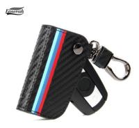 ✎№ Auto Carbon Fiber Leather Key Cover Case Bag For BMW F30 E90 E88 E86 F10 F15 M3 M1 2 3 5 Series X1 X3 X4 X5 X6 Z4 GT CarStyling