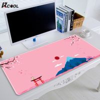 （Lao 6 s mouse pad）ญี่ปุ่น Fuji Cherry Blossom แผ่นรองเมาส์สีชมพูสำหรับคอมพิวเตอร์แล็ปท็อป Thicken ล็อคขอบยางกันลื่นแผ่นรองแป้นพิมพ์เดสก์ท็อปเคสและซองมือถือ