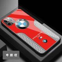 เคสสำหรับไอโฟนโทรศัพท์ BMW กันกระแทก14 /Pro/plus /Pro Max/ 13/12/11-กระจกป้องกัน