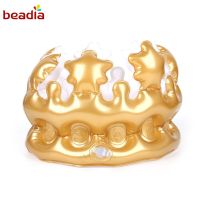 New Arrival 20cm Creative Personalized Inflatable Crown Inflated Hats Party Supplies Stage Props Kid Birthdays Party Supplies