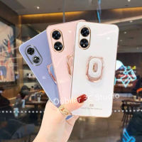 เคสโทรศัพท์ ดีไซน์ใหม่ OPPO A18 A38 A58 Realme 11X 5G 4G เคส ปลอกข้อเสนอสุดพิเศษเยาวชนสีลูกกวาดซิลิโคนเคลือบด้วยไฟฟ้า TPU ปกอ่อนพร้อมการ์ตูนหมีขาตั้ง Case 2023