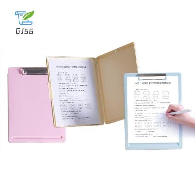 เครื่องเขียนสำหรับที่จัดระเบียบแฟ้มเอกสารด้านข้างของโรงเรียนใน GJ56กระดาษทดสอบ A4คลิปบอร์ดเคสกล่องเก็บของคลิปบอร์ดการเขียนคลิปบอร์ดโฟลเดอร์เอกสาร