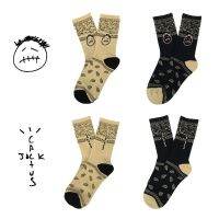 {Sock Shop} AF1หน้าผี AJ6เม็ดมะม่วงหิมพานต์ถุงเท้าดอกไม้ผ้าฝ้ายบริสุทธิ์กีฬาถุงน่องคู่แฟชั่นชายและถุงน่องสตรี