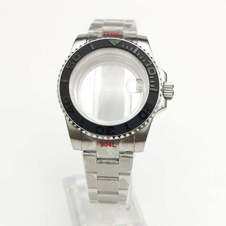 40mm-water-resistant-case-316l-stainless-steel-clear-case-back-gmt-bezel-sapphire-crystal-for-divers-japan-nh35-nh36-8215