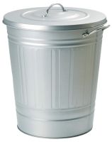 KNODD Bin with lid, galvanised, 40 l (คนอดด์ ถังขยะมีฝาปิด, กัลวาไนซ์ 40 ลิตร)