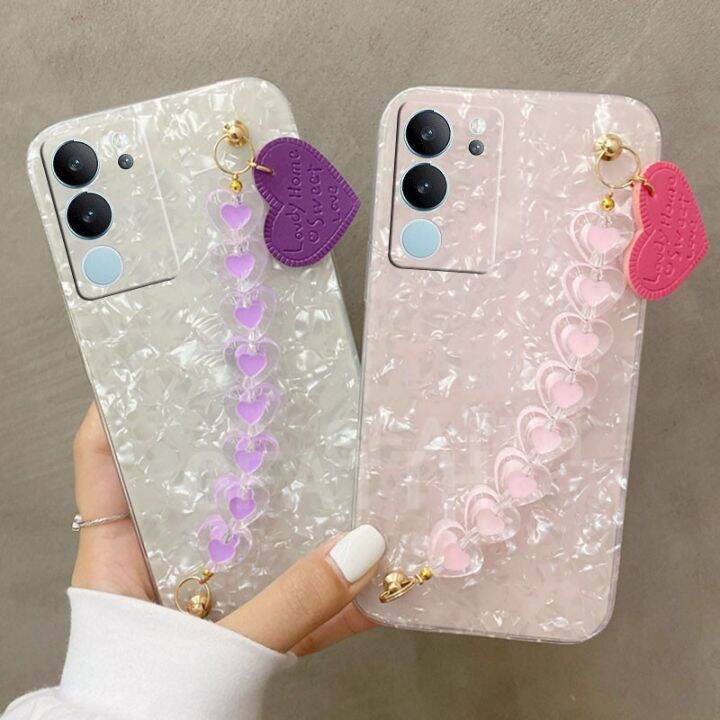 เคสใหม่-vivo-v29-5g-y27-y36-4g-5g-vivo-y02-y02t-2023ใสเงางามเคส-vivoy27-vivov29พร้อมสร้อยข้อมือความรักเคสป้องกันกล้อง-vivoy36