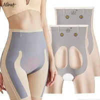 【LZ】 Amberoxus ElaShape Único Fibra Restauração Shaper Mulheres Seamless High Waisted Tummy Controle Body Shaper Calcinha Barriga Emagrecimento