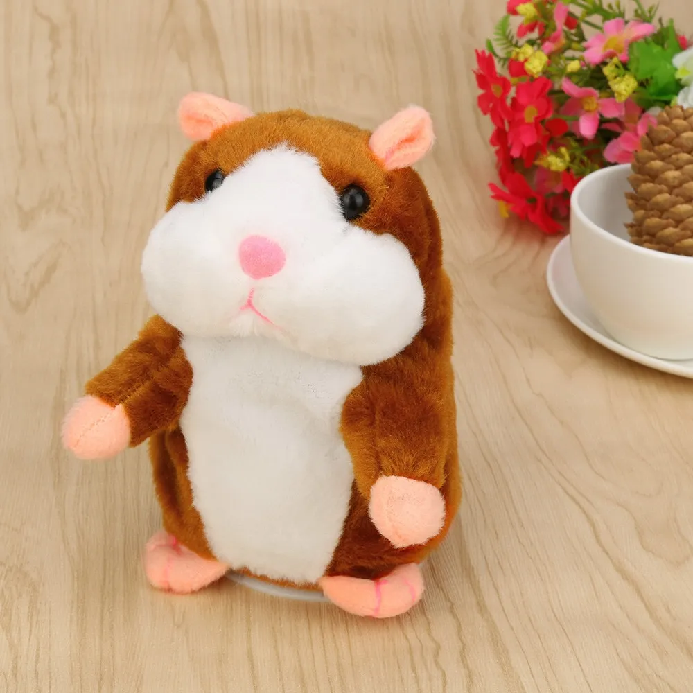 Funny Talking Hamster Stuffed Plush Animal Doll Sound Walking Speaking  Record Repeat Educational Voice Changing Toys | Lazada