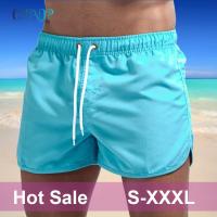 Summer Brand Mens Swimwear Shorts Solid Beachwear Sexy Swim Trunks Men Swimsuit Low Waist Breathable Beach Wear Surf 2022