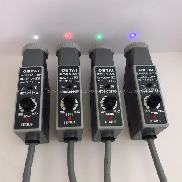 OETAI ใหม่เดิมแท้เครื่องจักรบรรจุภัณฑ์เครื่องหมายสีเซ็นเซอร์ GDS-3011W ...