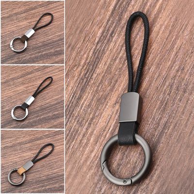 Handmade Leather Auto Keyring Key Holder Real Leather Cowhide Rope Keychain Bag Charm Pendant Accessories Car Key Llaveros Gift