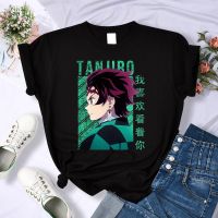 Tanjiro Kimetsu ไม่มี Yaiba Demon Slayer เสื้อ Anime ผู้หญิงเสื้อยืดกีฬาฤดูร้อน Hip Hop แขนสั้นS-5XL