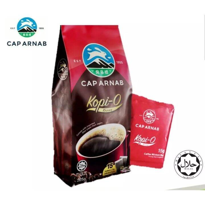 Cap Arnab Premium Brew Halal KOPI O Kosong No Sugar Liberica (15g x 15