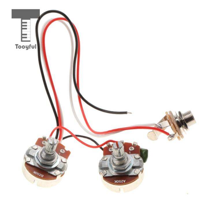 tooyful-bass-wiring-harness-prewired-3-way-toggle-switch-250k-1t-1v-pots-for-electric-bass