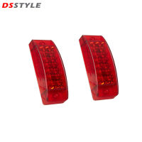 DSstyles ไฟเลี้ยวเครื่องหมายสัญญาณ21LED 12V สี่เหลี่ยมผืนผ้ากันน้ำปิดผนึกด้วยตัวยึดพื้นผิวแบบหางเปีย3เส้น