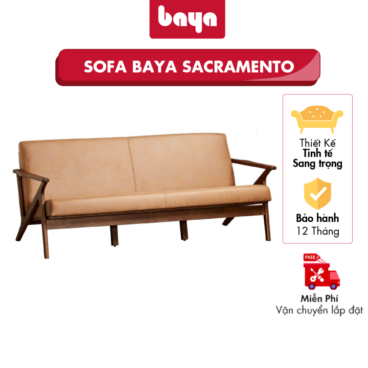 Ghế Sofa Cao Cấp BAYA SACRAMENTO Sofa Có Phần Khung Làm Hoàn Toàn Từ Gỗ Cao  Su, Đệm Ngồi Êm Ái, Tính Đàn Hồi Tốt Bọc Vải Polyester Cao Cấp 1079050 |