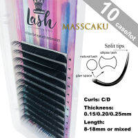 202110 caseslot Mix 8~18mm in one case,New products Ellipse Eyelashes,Ellipse Mink Eyelash Extension Soft Thin Tip Flat Roots