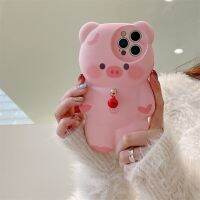 3D เคสโทรศัพท์ซิลิโคนคุณภาพสูงหมูสีชมพูน่ารักสุดๆสำหรับ Iphone 14 Pro Max 11Pro 12 Pro Max 13 Pro Max Xs Xr X เคสลายการ์ตูน