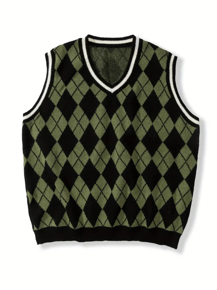 Plus size argyle on sale sweater