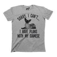 Men Tshirt Cheap Price Sorry I Cant I Have Plans With My Siamese Cat Tshirt Mens Tt Shirt Gildan