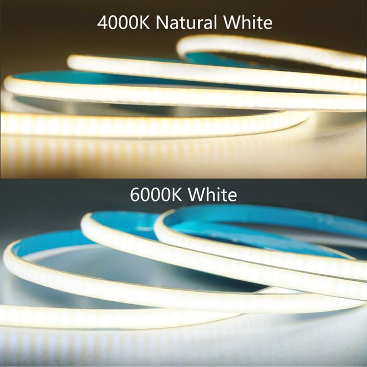 ไฟแถบ-led-cob-5มม-หรี่แสงได้384หลอด-ม-ซอฟท์ยืดหยุ่นได้-dc12v-24โวลต์สีขาวเย็นอบอุ่น-ra90แถบแสงสำหรับไฟประดับ