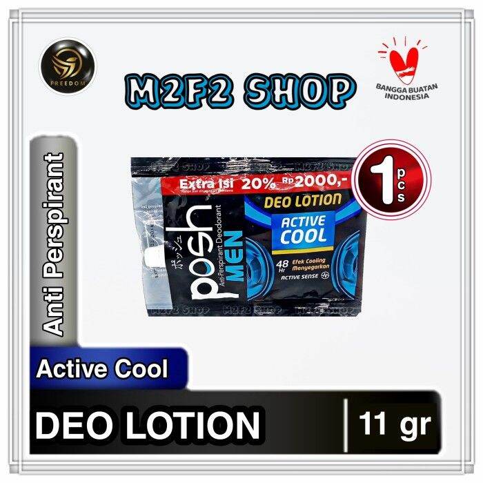 Posh Men Deo Lotion Active Cool Sachet 11 Gr Kemasan Satuan Lazada Indonesia