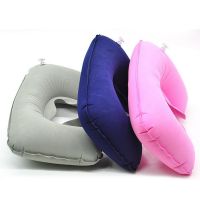 Comfortable Inflatable Neck Pillow U-shape Travel Pillow Portable Car Air Flight Head Rest Air Cushion Office Nap Rest Pillows