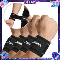 Bitak 1Pair สายรัดข้อมือยกน้ำหนักแบบปรับได้สนับสนุนฟิตเนสผ้าพันแผลสนับสนุนข้อมืออุปกรณ์ป้องกันสายรัดข้อมือเทนนิส Brace