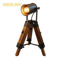 ลอฟท์โคมไฟ ASCELINA อเมริกันย้อนยุคสร้างสรรค์ LED โคมไฟตั้งโต๊ะปรับวินเทจแสงตารางสำหรับห้องนอนห้องนั่งเล่นบาร์คาเฟ่ *