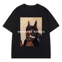 Summer Trendy MenS Funny Doberman Pinscher Crewneck Short Sleeve T-Shirt MenS Top Oversized Clothes Luxury Streetwear