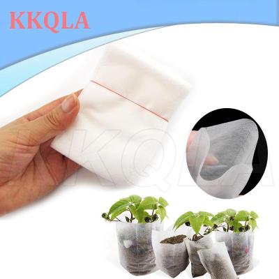 QKKQLA 100pcs Gardening Plant Nursery Pots Bags Growing Pots Vegetable Planter Tools Fabric Garden Grow Planting Bags 8*10cm