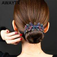 hot✳  Rhinestone Hair Claws Ponytail Holder Hairpin Clip Bun Accessories