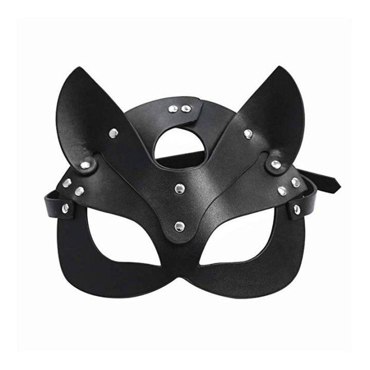 Erotic Women Sexy Mask Half Face Fox Cosplay Leather Sex Mask Halloween