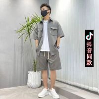 【hot seller】 mens suit 2022 new loose all-match twill lapel casual two-piece trendy