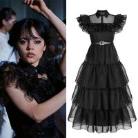 2023 Movie Wednesday Cosplay Dresses Wednesday Addams Cosplay Costume Gothic Wind Adult Kids Children Dress Halloween Party Costumes