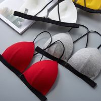 【jw】✺▦  SP CITY Front Closure Thread Thin Colorful Women’s Sling Back Wire Seamless Bras Gathered