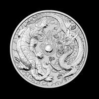 【In-Stock】 upaxjl Dragon Tiger Silver Plated 40Mm Elizabeth Collectible Sourvenir Coins Drop Shipping