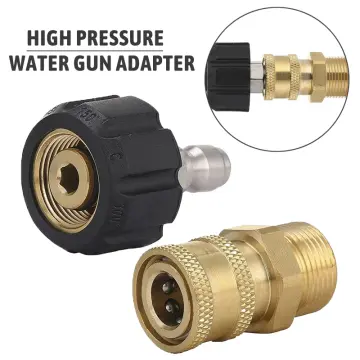 M22 Male to M14 Female Brass Adapter For High Pressure Washer Gun